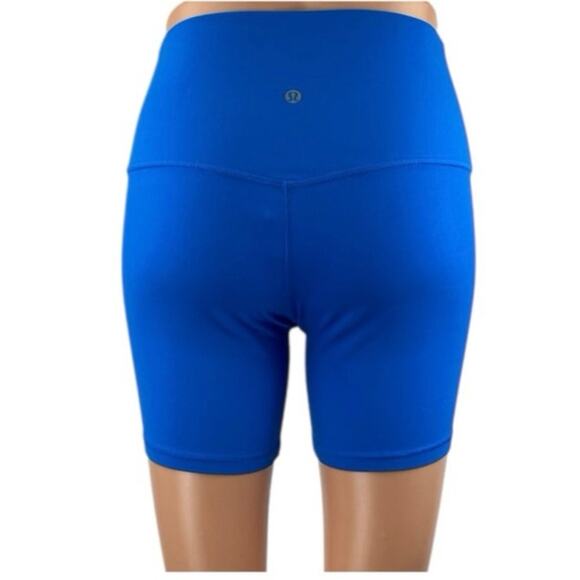 Lululemon Women's Blue Low Rise Yoga Workout Gym Athletic Biker Shorts Size 6 - Picture 3 of 4